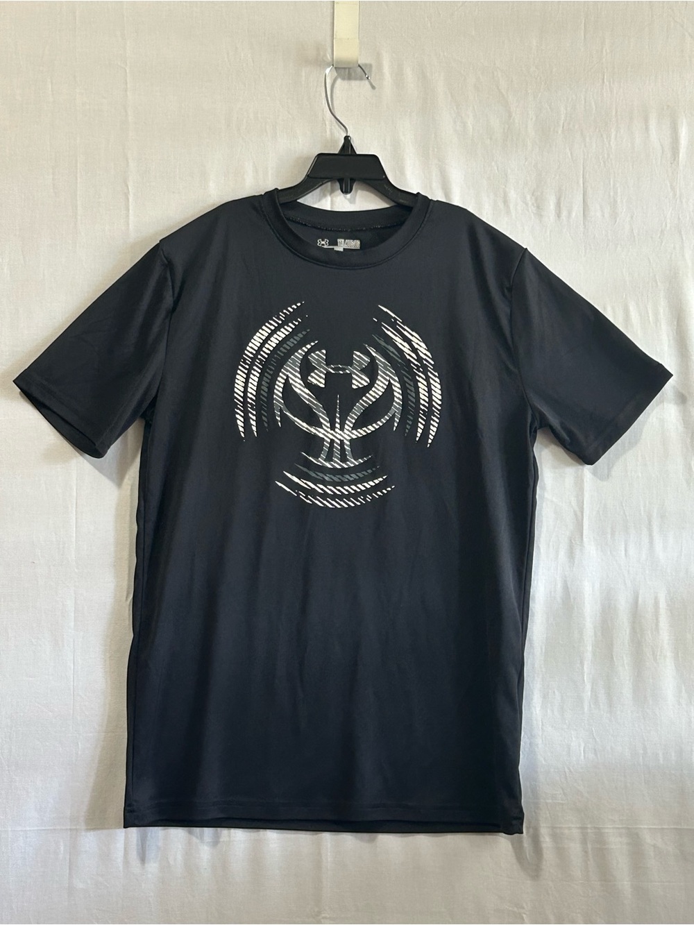 Under Armour - Boy’s Black Graphic Tee with Reflective Basketball Logo